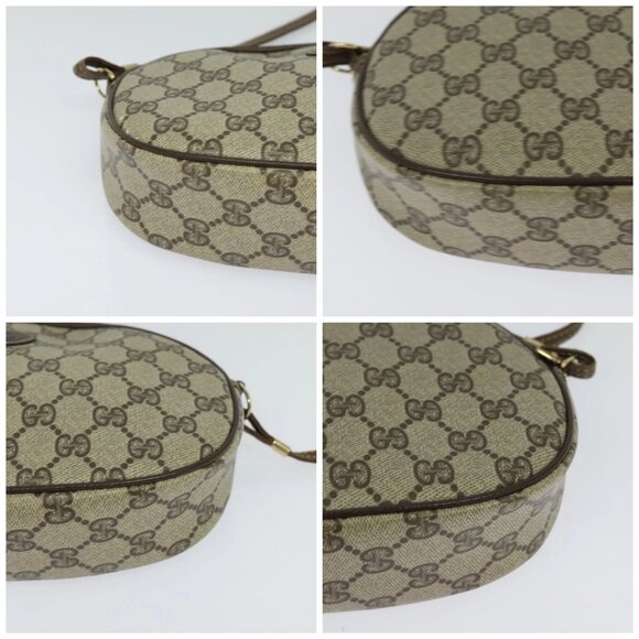 GUCCI GG Supreme Shoulder Bag PVC Beige Gold Auth 128434 - Picture 14 of 16